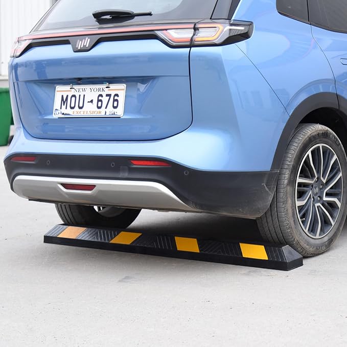72" in 6' Ft Heavy-duty Rubber Parking Curb, Installation Kits Included - Image 8