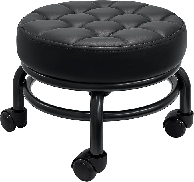 A&A Rolling/Scoot Stool | Comfortable | Heavy-Duty/Sturdy | 360 Degree Rotating by AAMedicalSuppliesAcubest
