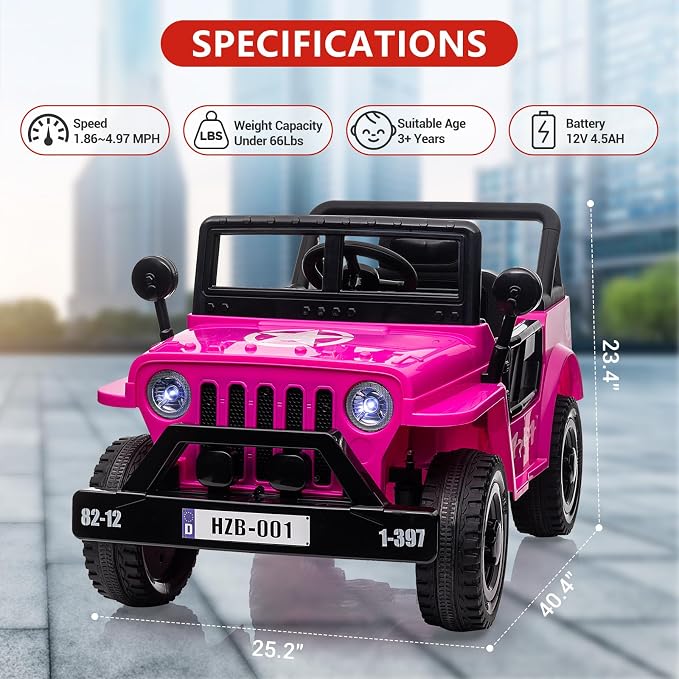 Ride On Car, 12V Electric Car for Kids - Image 2