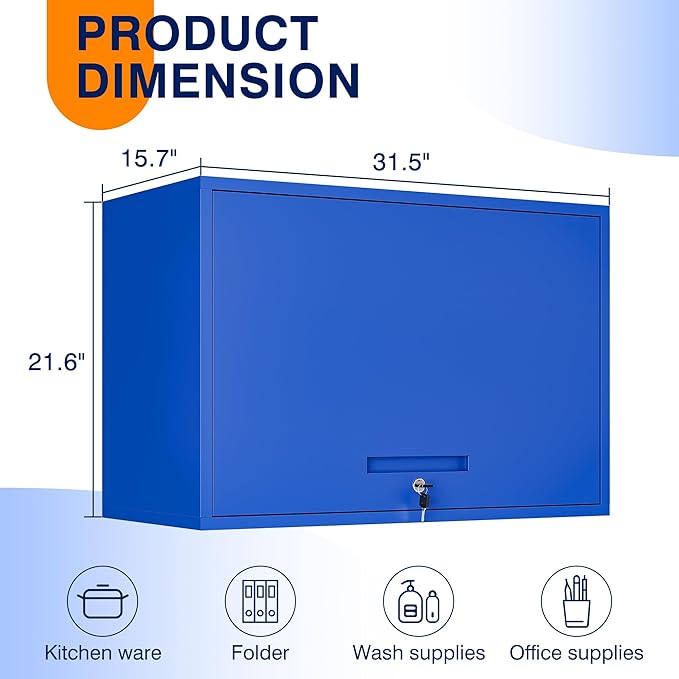 Yizosh Metal Garage Wall Cabinet - Image 3