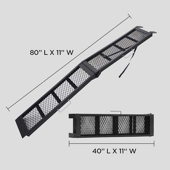 Rockland Heavy Duty Steel Loading Ramp, 800 LBS Capacity, Portable Folding - Image 7