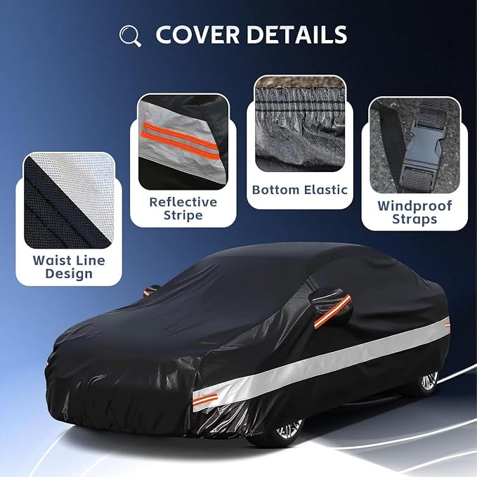 10 Layers Car Cover Custom Fit for BMW 3 Series 320i 328i 330i 335i M340i - Image 3