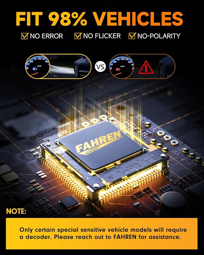 FAHREN 9007 Bulb, 33000LM 800% HB5 light bulb, 6500k White IP68 Waterproof - Image 5