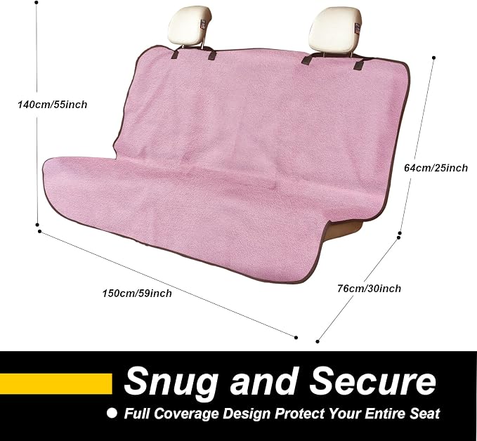 Back Seat Cover for Car Trucks Van SUV, Waterproof Rear Bench Towel Seat Covers - Image 4