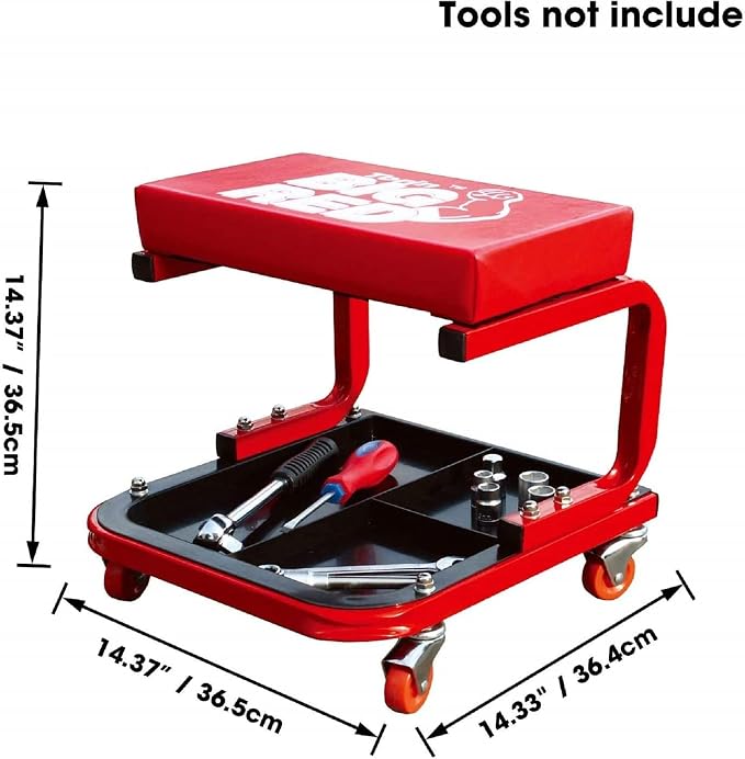Torin Big RED TR6300-3 250lbs Red Rolling Automotive Creeper Garage/Shop Seat: - Image 3