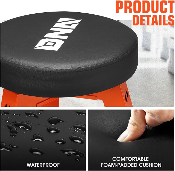 DNA MOTORING Heavy-Duty Padded Seat, Mechanics Shop Garage Stool, 300lbs - Image 5