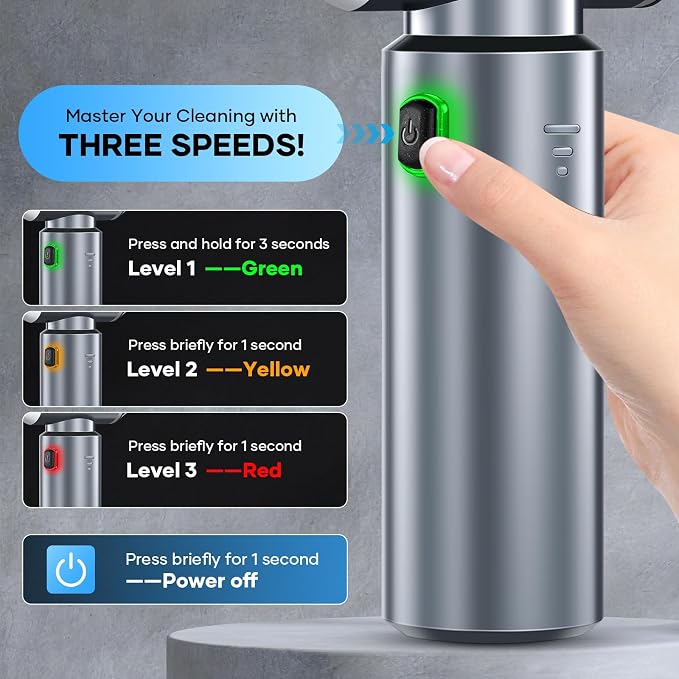 MENDED Handheld Car Vacuum Cleaner 15000PA Portable, Cordless 3 in 1 Handheld - Image 7
