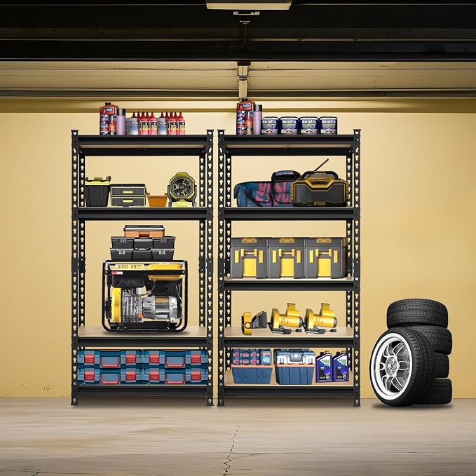 BIG RED Storage Shelving Unit, 5-Tier Adjustable, Heavy Duty Metal Garage - Image 2