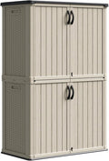 Patiowell 50 cu.ft Plastic Outdoor Storage Shed, Lockable Waterproof Resin by Patiowell