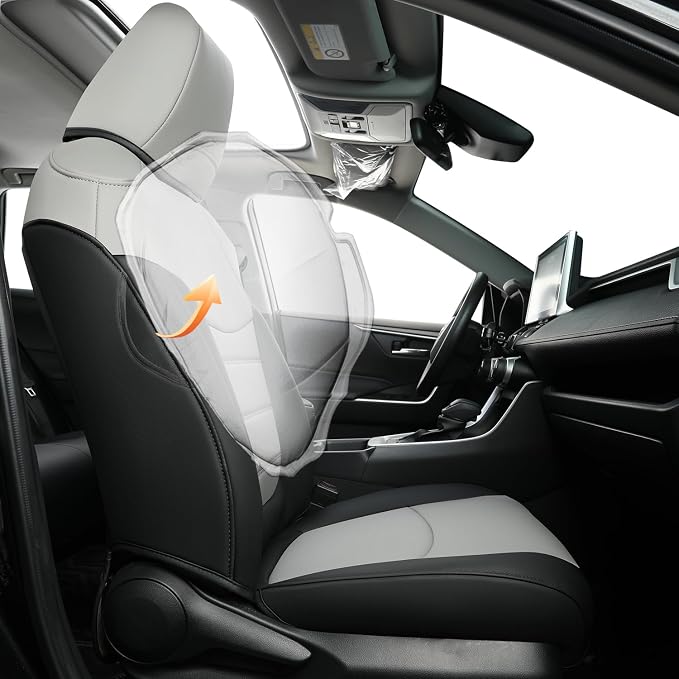RISINGSTAR Rav4 Seat Covers, fit 2019-2025 Toyota Rav4 XLE LE XLE Premium - Image 2
