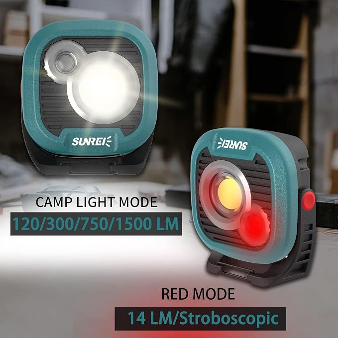 LED Rechargeable Magnetic Work Light SUNREI Mechanic Light Power Bank 180° - Image 5