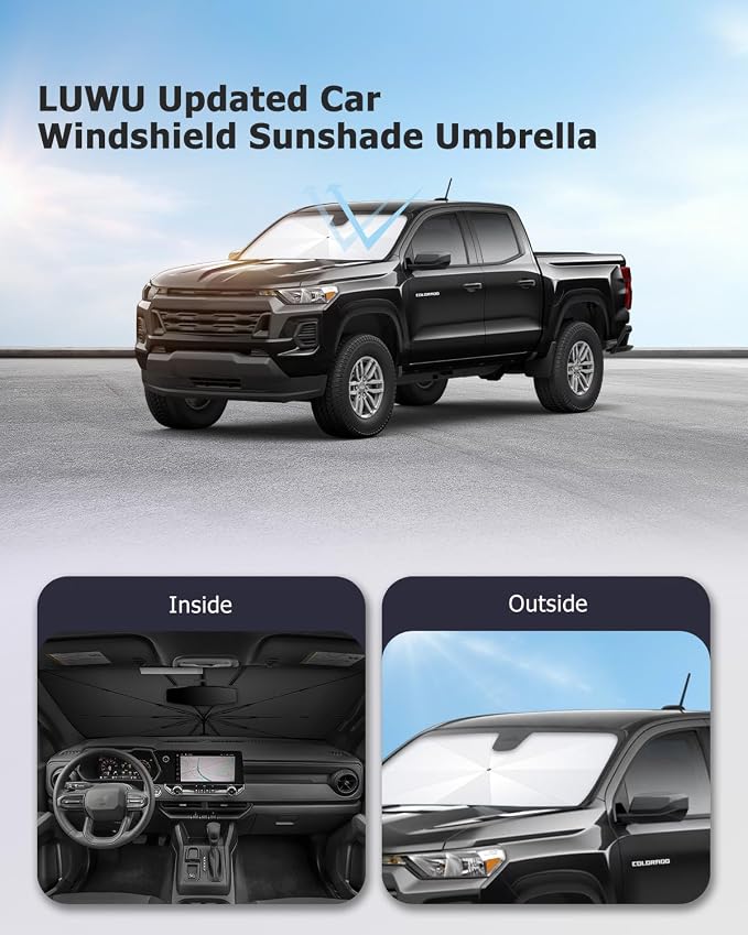 2025 Upgrade Car Windshield Sun Shade Windshield Sunshade Umbrella Protect Car - Image 9