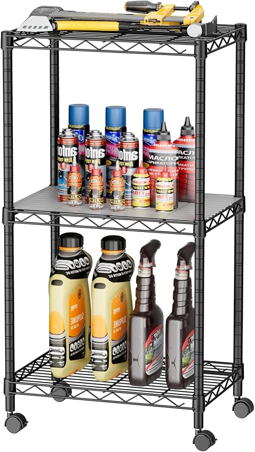 SINGAYE 3 Small Wire Shelves Kitchen Pantry Close Home Organizers and Storage by SINGAYE