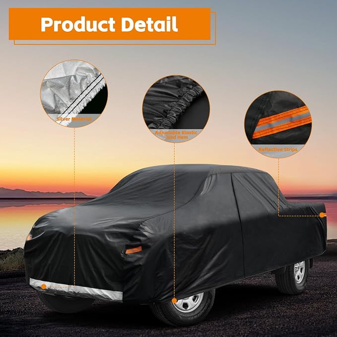 Kayme Truck Cover Custom Fit Dodge Ram 1500 Club/Extended/Quad Cab SB. Full - Image 5