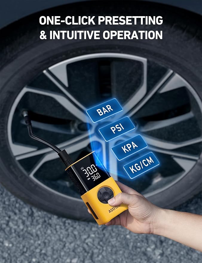 AstroAI Tire Inflator L7S Portable Air Compressor Cordless Bike Air Pump - Image 8