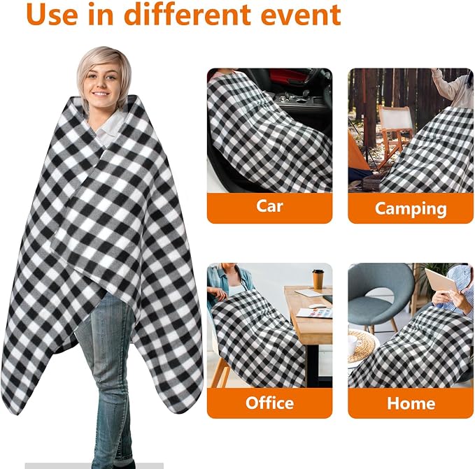 Electric Blanket, 12 Volt Heated Blanket, Car Heated Travel Blanket, - Image 2