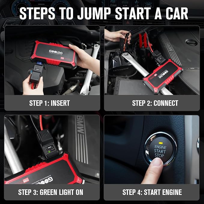 GOOLOO New GP2000 Jump Starter, 12V 2000A Car Jumper Starter, SuperSafe - Image 7