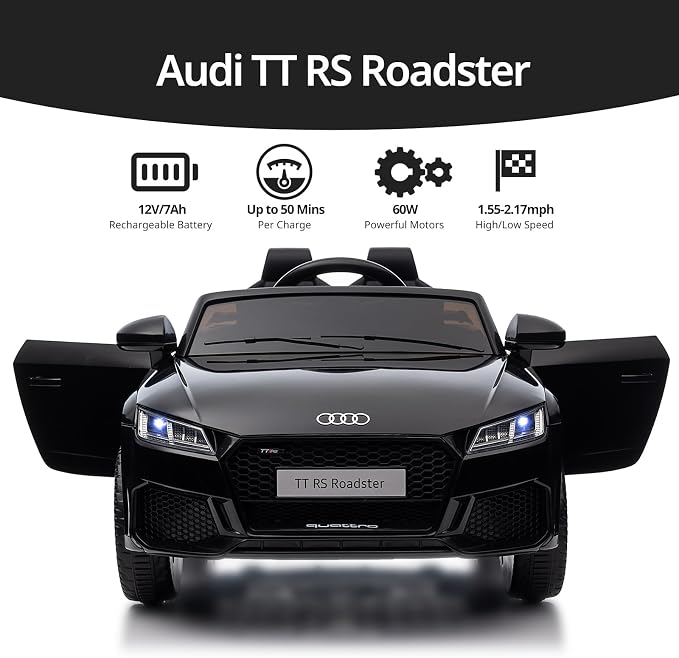 Electric Ride on Car for Kids, Licensed Audi 12V 7Ah Kids Ride-on Toy for - Image 5