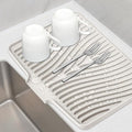 Silicone Dish Drying Mat for Kitchen Counter, Dish Drying Pad, Non-Slip Drain by TIKNIKHomeOutdoor