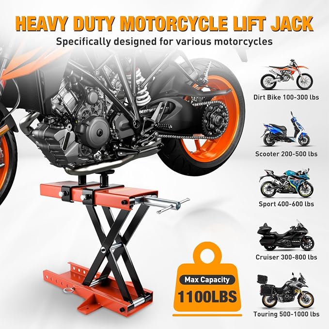 Nilight Motorcycle Lift 1100 LBS ATV Scissor Jacks - Image 3