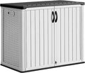 Greesum Outdoor Horizontal Storage Sheds 27 Cu.ft Resin Large Storaged Box by BuynowfromGreesum