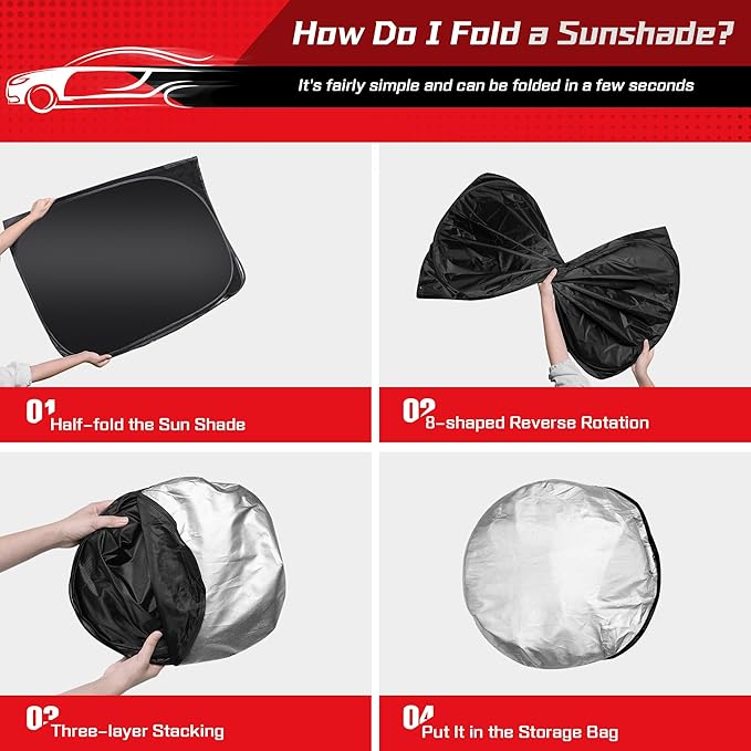 ARISMOTOR Windshield Sun Shade for Ford Escape 2020-2025, Custom Fit Foldable - Image 4