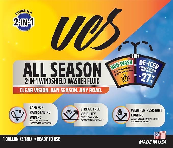 UCS Advanced All-Season Windshield Washer Fluid | Winter Protection to -27°F | - Image 2