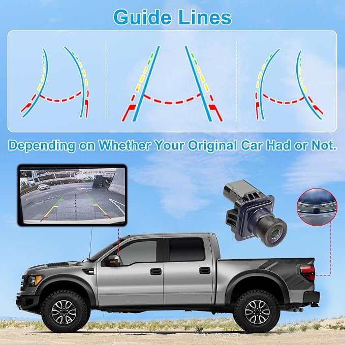 F150 Backup Camera Rear View Parking Assist Camera 170° HD Night Vision - Image 6