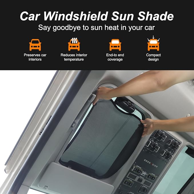 Compatible with INEOS Grenadier 2020-2024 Car Sunroof Sun Shade, Foldable - Image 5
