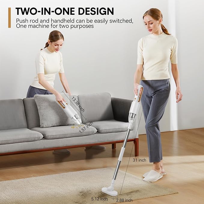2-in-1 Mini Cordless Vacuum Cleaner, Handheld Vacuum Cleaner, USB Rechargeable - Image 2