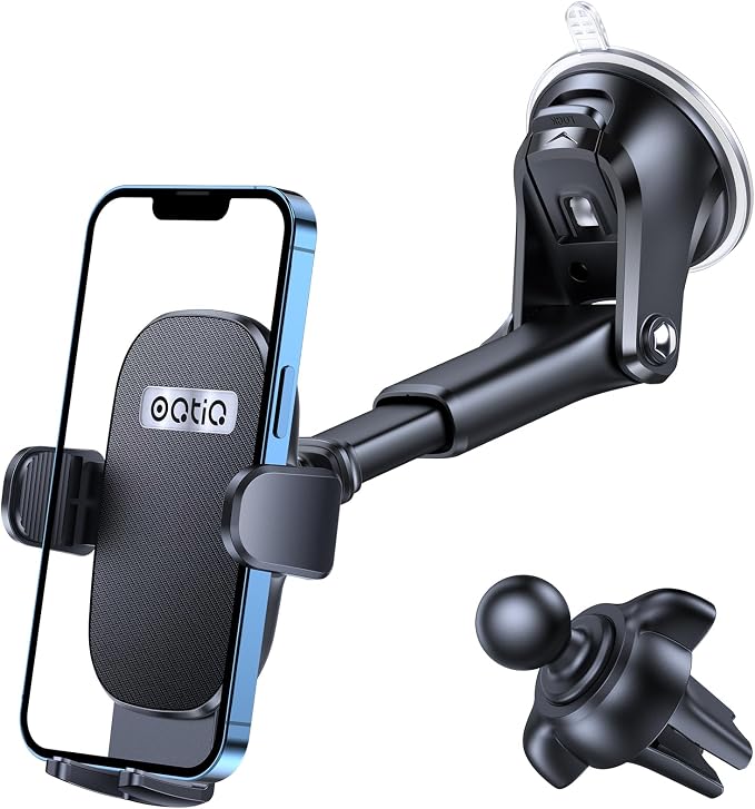 OQTIQ 3-in-1 Car Phone Mount – Dashboard, Windshield & Air Vent Holder by OQTIQ