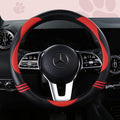 Car Steering Wheel Covers for Women Padded Carbon Fiber PU Leather Cute Auto by HighnessHwoo