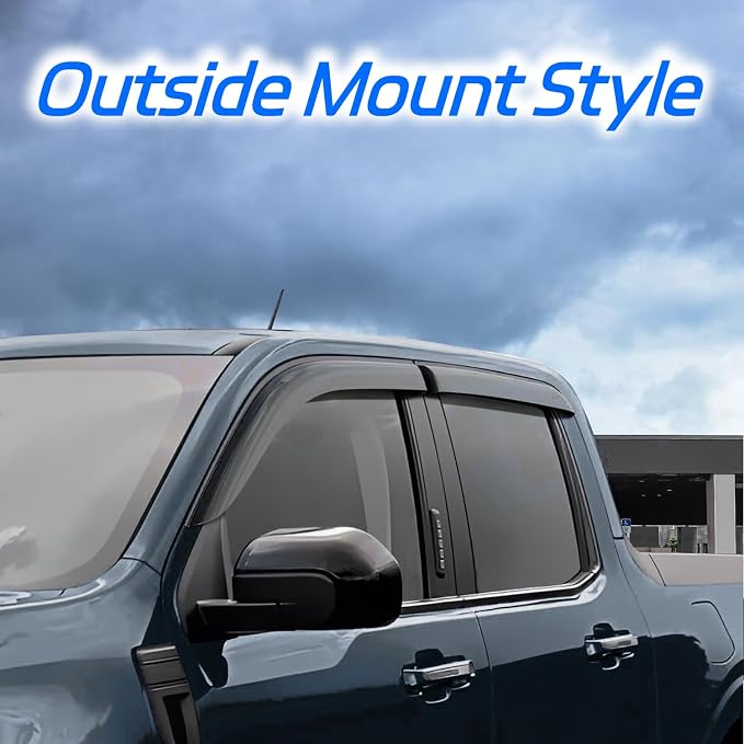 4 PCS Window Visors Deflectors Fit - Image 2