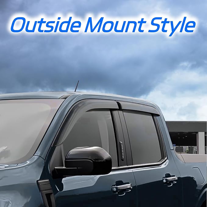 Rain Guard Fit for 2010-2017 GMC Terrain, Outside-Mount Side Window Visor - Image 2