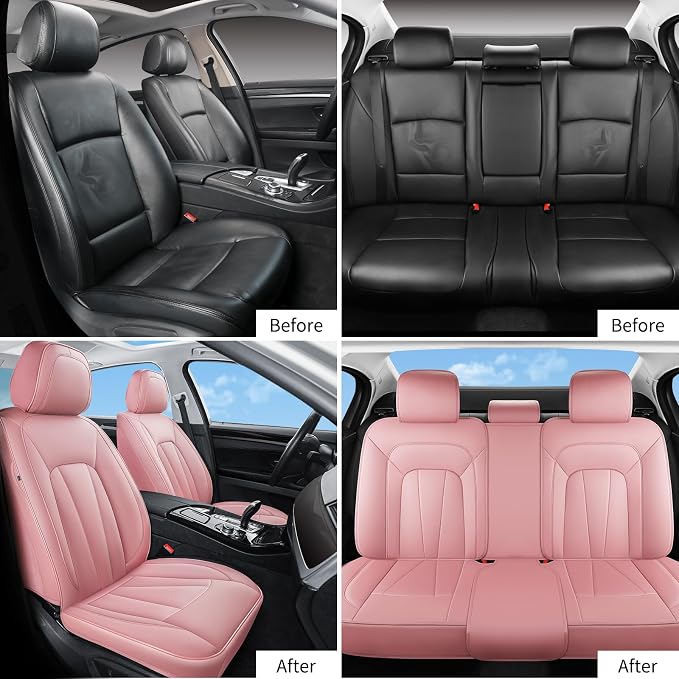 Pink Car Seat Covers, 5 Seats Universal Seat Covers - Image 6