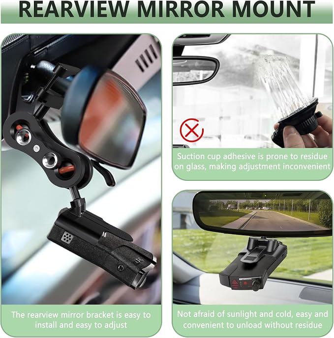 Radar Mount Mirror Mount Bracket，Aluminum Radar Detector Mount - Image 5