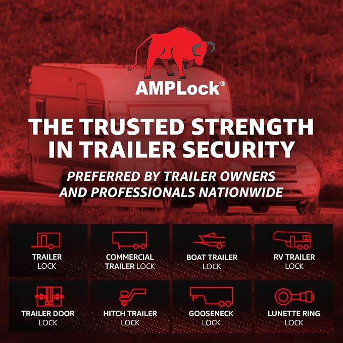 AMPLock - U-BRHT2516 2-5/16" Trailer Ball Hitch Lock - Titan Weld-on Design - Image 7