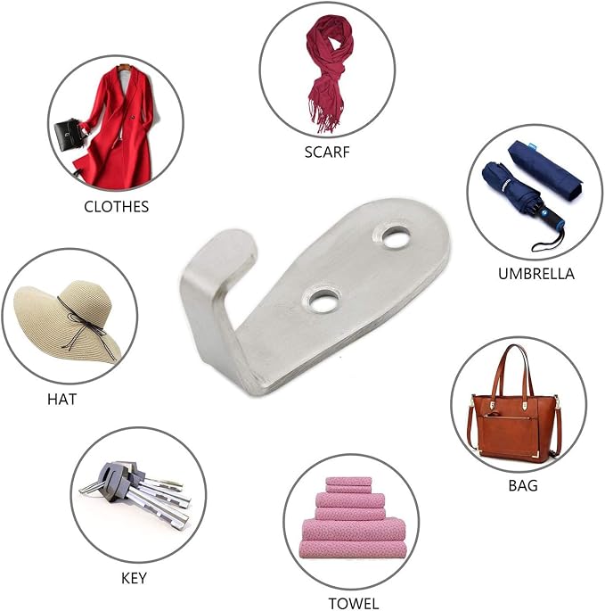 Stainless Steel Coat Hooks - Image 7