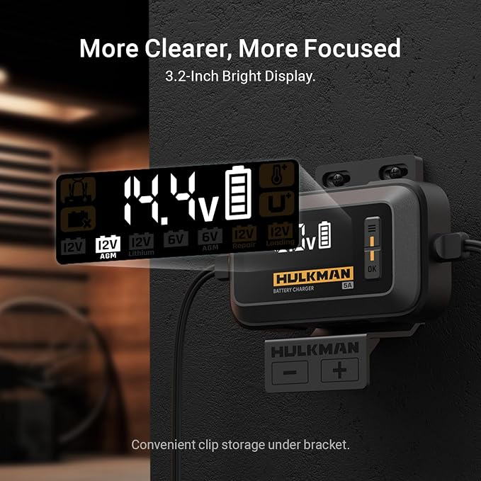 Hulkman Sigma 5, 5A Car Battery Trickle Charger, 12V and 6V Smart Charger - Image 6