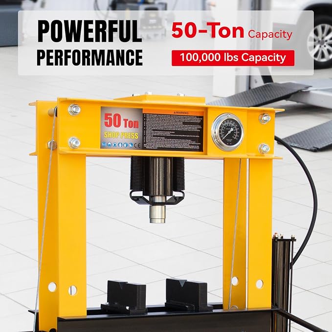 50T Hydralic Shop Press H-Frame Garage/Shop Floor Press - Image 8