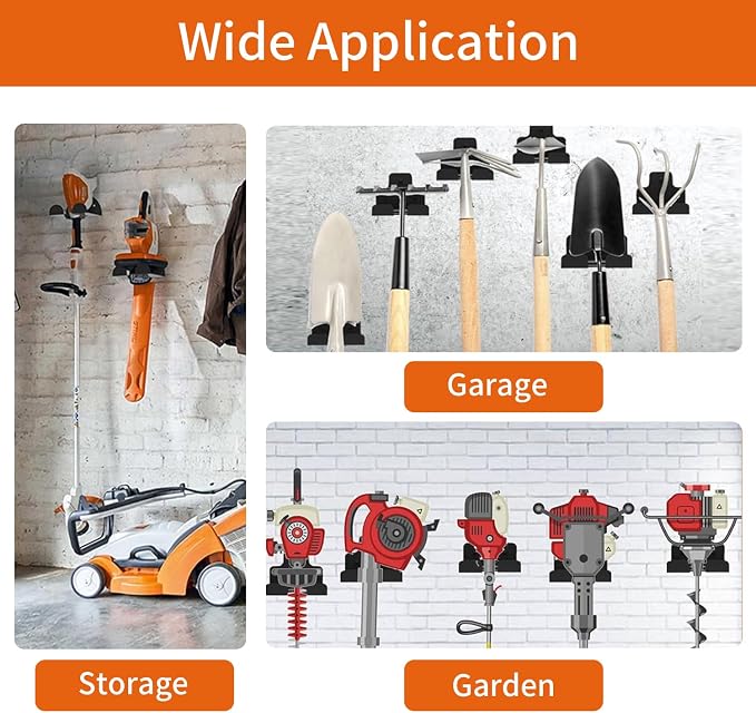 2 Pack Weed Eater Hanger，Weedeater Rack Garage Organizer Trimmer Rack, Garden - Image 6