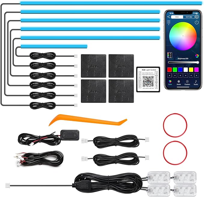 Acrylic Interior Car LED Strip Light by MAODANER