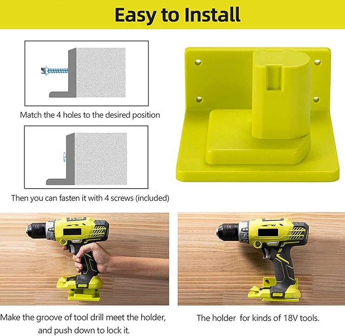 10 Pack Tool Holder Wall Mount Portable Compatible - Image 7