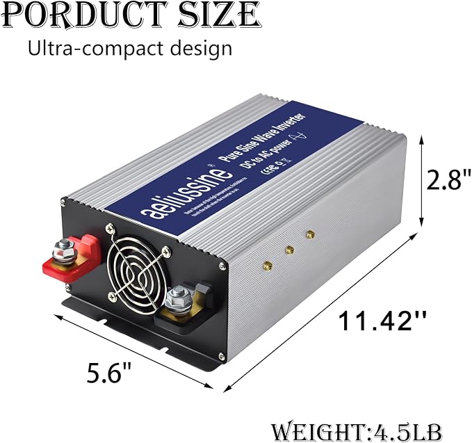 2000W Pure Sine Wave Inverter-36V DC to 110V 120V AC Power Converter - Image 2
