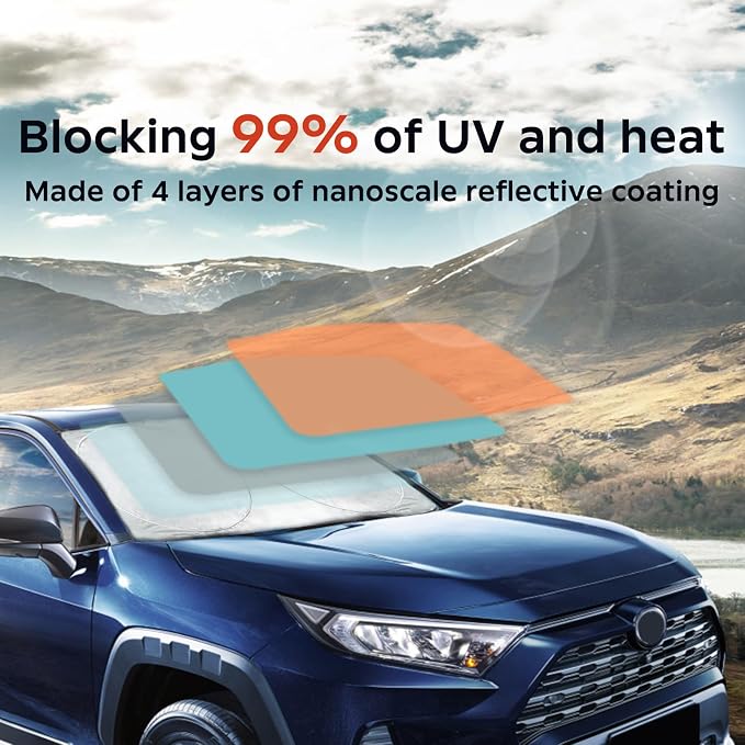 INSAUTO for K5 Windshield Sun Shade Window Sunshade for Kia K5 2021 2022 2023 - Image 6