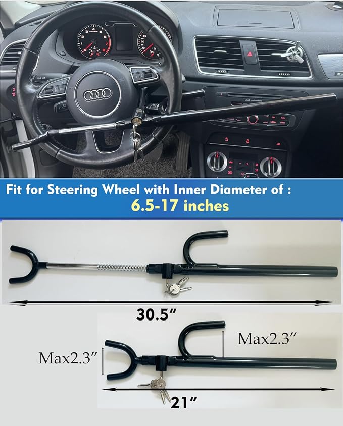 Steering Wheel Lock Anti-Theft car Device Car Wheel Locks Heavy Duty Vehicle - Image 2