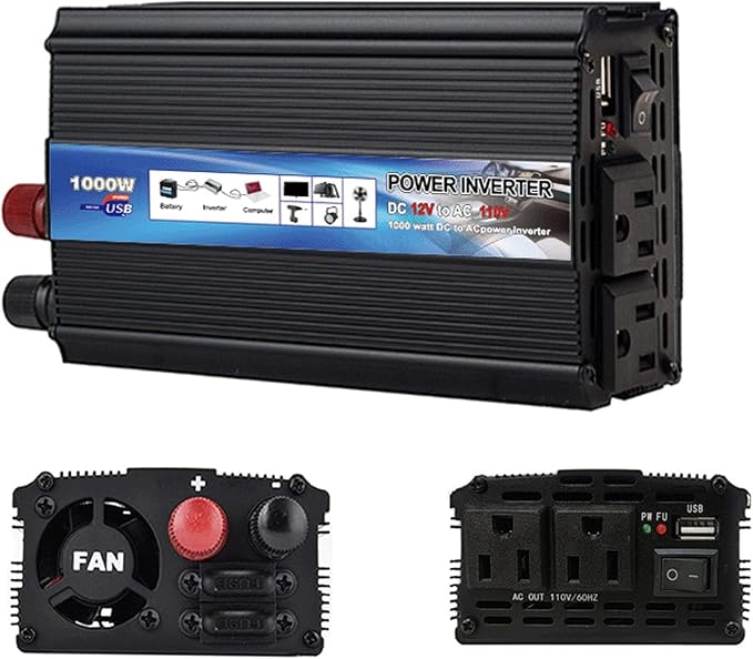 Power Inverter 1000W, Inverter 12v to 110v Car Power Inverters - Image 9