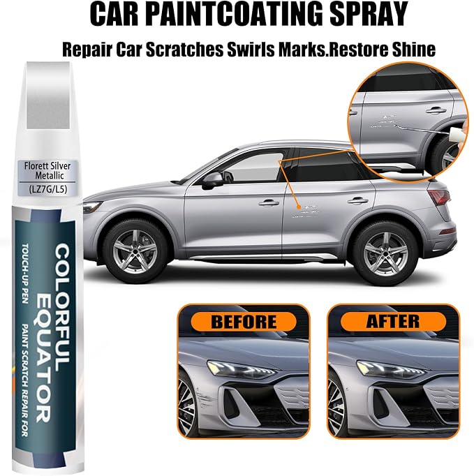 Florett Silver Metallic Touch Up Paint Compatible - Image 3