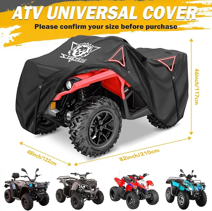 XYZCTEM Premium ATV Cover, Outdoor Protection Against Water, Wind. Quad Cover - Image 6