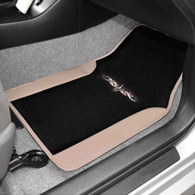 BDK carXS Fresh Two-Tone Carpet Floor Mats, Tribal Tattoo Design - Image 4